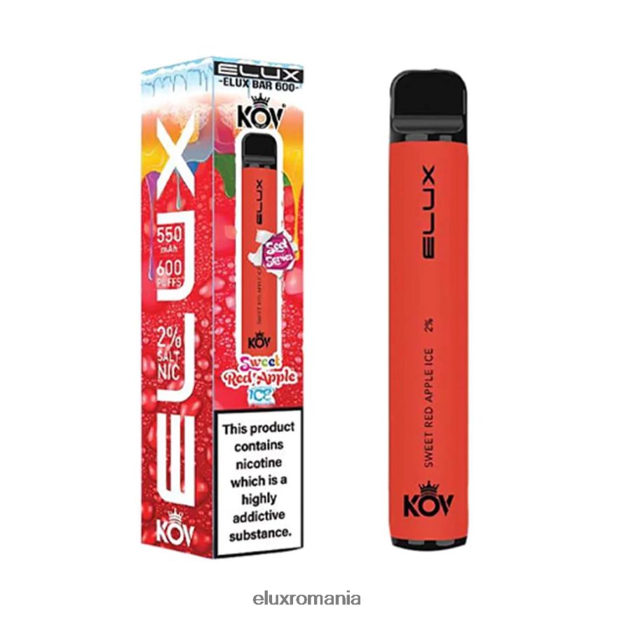 ELUX vape review - Elux Bar vapa de unică folosință din seria dulce gheață dulce cu mere roșii 6DZ48N11