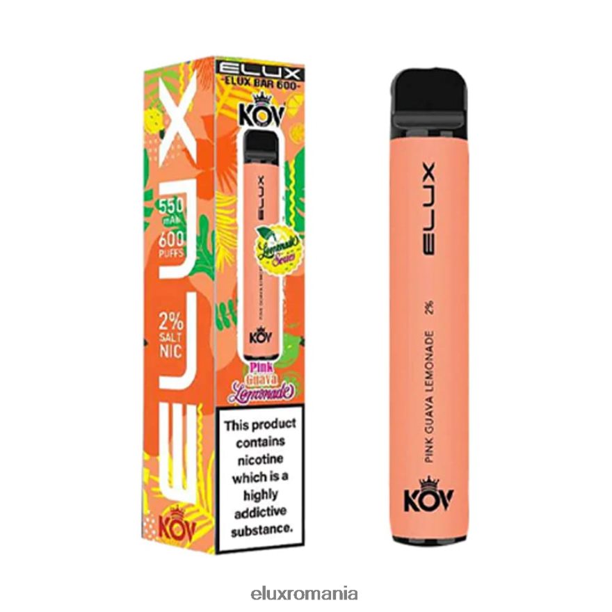 ELUX vape Romania - Elux Bar vape de unică folosință din seria limonade limonada de guava roz 6DZ48N106