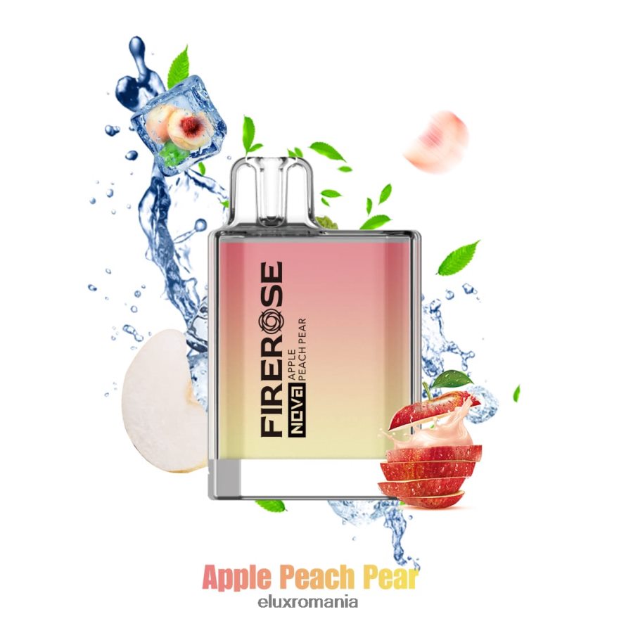 ELUX vape near me - Elux Firerose Nova 600 de pufuri de vaporizare de unică folosință măr piersică peră 6DZ48N20