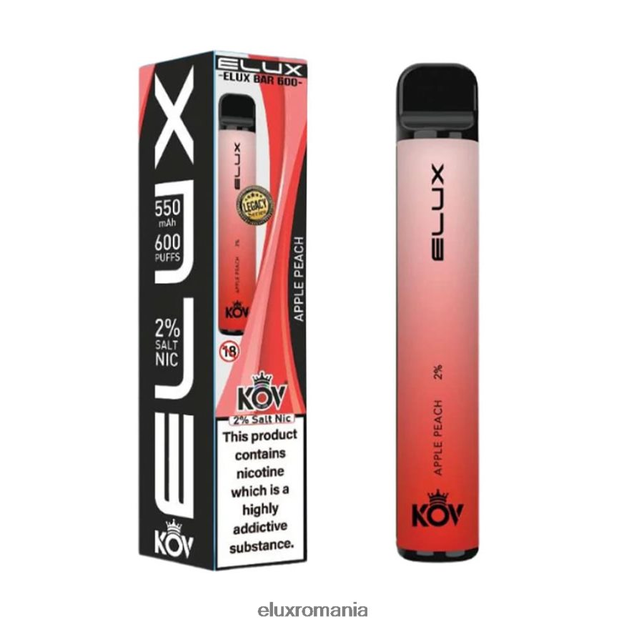 ELUX bucharest - Elux Bar vape de unică folosință din seria legacy măr piersic 6DZ48N103
